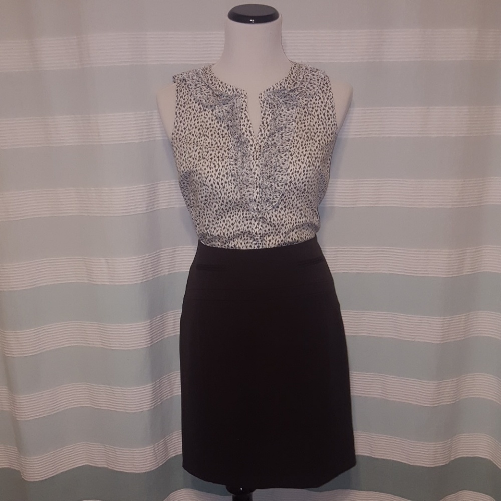 Dark brown pencil skirt